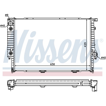 Nissen Nissens Radiator, 60748A 60748A